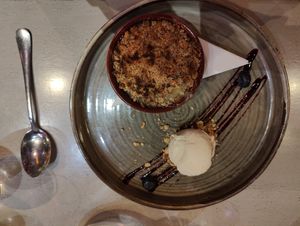 Apple crumble at Jacobs on the Mall in Cork