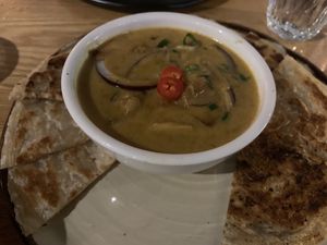 Roti with satay at Brother Bon in Northcote