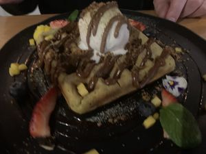 Delicious waffles at Brother Bon in Northcote