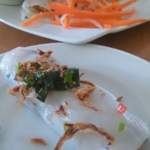 Steamed rice rolls with mushroom mince at Brother Bon in Northcote