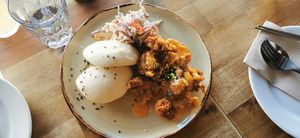 Crispy chicken bao at Brother Bon in Northcote