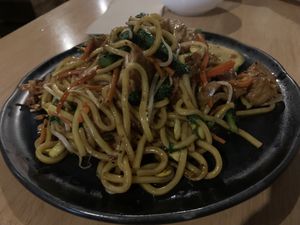 Black pepper hokkien noodles. Very delicious   at Brother Bon in Northcote
