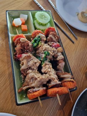Satay chicken skewers at Brother Bon in Northcote