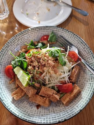 Papaya salad with tofu at Brother Bon in Northcote