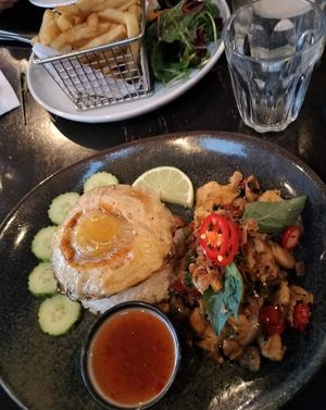 My favourite, Thai Basil Chicken with Coconut Rice at Brother Bon in Northcote