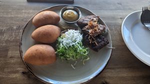 Big Mak Bao (extra serving - unfortunately an extra $9 for the third bao and Pattie so it's $31.50) at Brother Bon in Northcote