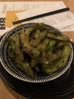 Edamame side dish. At $17 it’s way to expensive for what it is    at Brother Bon in Northcote