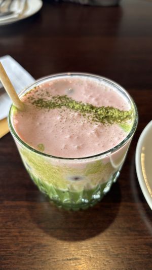 Strawberry matcha latte  at Brother Bon in Northcote