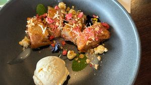 Banana and hazelnut roti mmmmm  at Brother Bon in Northcote