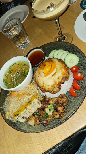 Broken rice with soup extra $$ at Brother Bon in Northcote