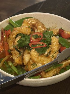 Chilli Garlic Prawns   at Brother Bon in Northcote
