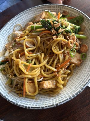 Super delicious black pepper Hokies noodle with tofu.   at Brother Bon in Northcote