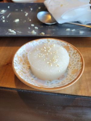 You get a frees desert with your meal at VegeViet  in Turku