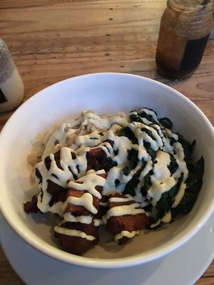 Mash bowl with veggies at Conscious 108 in Johannesburg