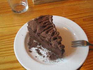 There is no leaving this restaurant without trying this rich, delectable and oh so yummy moist chocolate cake. at Free Food in Johannesburg