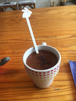 amazingly thick hot chocolate ❤️ at Free Food in Johannesburg