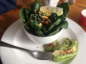 What they called 'scrambled tofu' at Free Food in Johannesburg