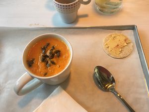 Butternut and tomato soup yam 😋 at Free Food in Johannesburg