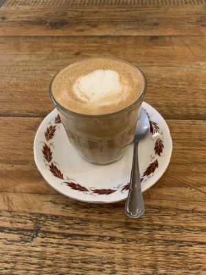 Soya latte   at EZ and Moss in North London