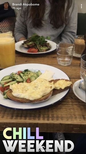 Scrambled egg  at EZ and Moss in North London