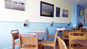 Sitting space at Smile Cafe in Portsmouth