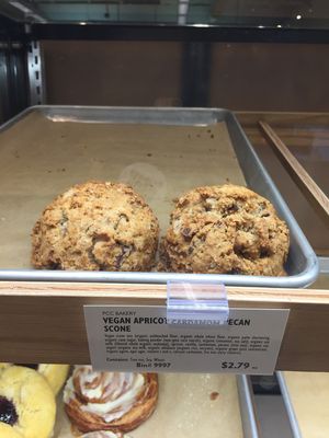 Always two kinds of vegan scones each day at PCC Community Markets - Fremont in Seattle