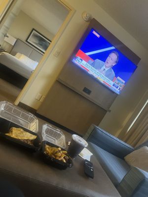 Mike’s and Fox News    at Mike's Vegan Grill in Winston-salem
