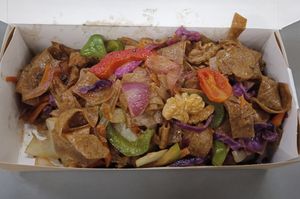 Tsuivan with flaxseed and nuts at Foody - Emart Khan-Uul District in Ulaanbaatar