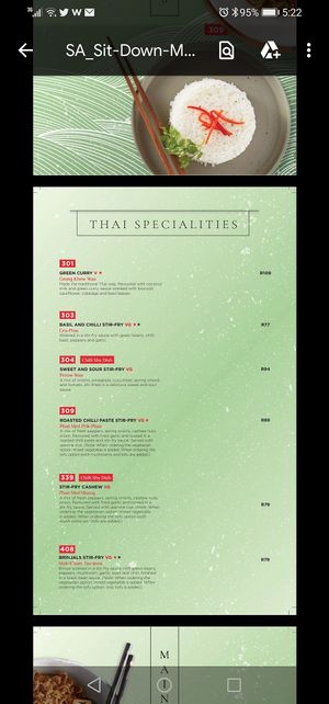 Specialties at Simply Asia in Johannesburg