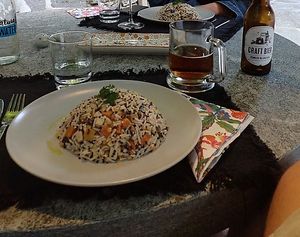 risotto for dinner at Boutique B&B La Quiete del Bosco  in Mesocco