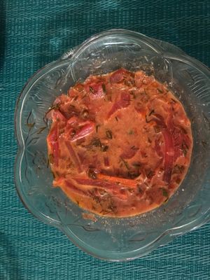 Borscht. Delicious Vegan food oil free upon request.  at Beauty of Sprouts in Sarasota