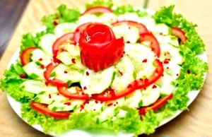 Heavenly Salad at Loving Hut in Cam Pha