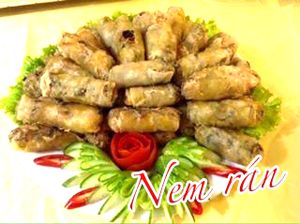 Nem chien at Loving Hut in Cam Pha
