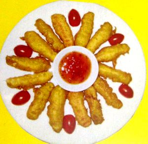 Tẩm bột chiên  at Loving Hut in Cam Pha