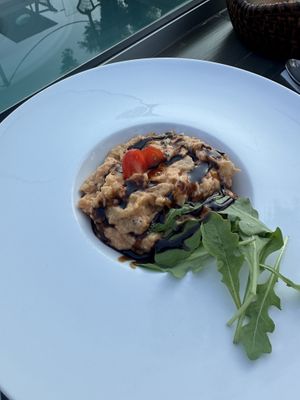 Smoked aubergine dip  at Med Parga in Parga