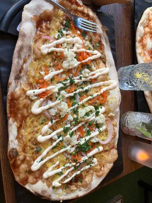 Burma pizza  at The Bulls Head East Leake in England