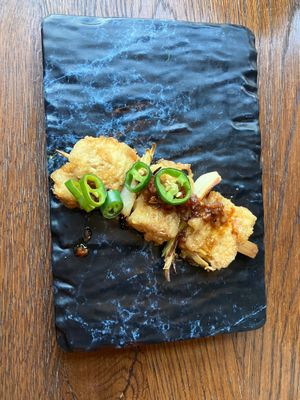 Tofu mini stick  at The Bulls Head East Leake in England