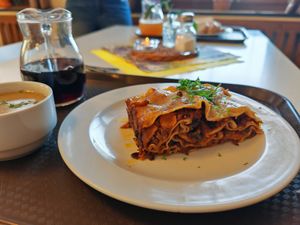 Lasagne at Vegit Point in Jablonec