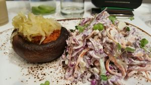 mushroom slaw at Super Natural Kitchen in Dubai