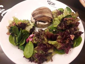 hazelnut tart at Super Natural Kitchen in Dubai