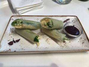 Crispy Not Duck Rolls at Super Natural Kitchen in Dubai