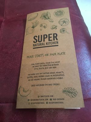 Menu at Super Natural Kitchen in Dubai
