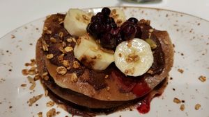Banana pancakes at Super Natural Kitchen in Dubai