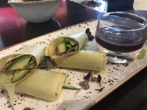Crispy Not Duck Wraps at Super Natural Kitchen in Dubai