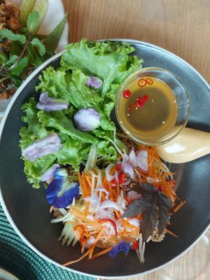 Crispy tofu salad at Sukjai by Pata Obasan in Chiang Mai