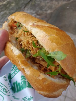 My vegan banh mi. Say no mayonnaise then it's vegan at Bánh Mì Chay Tịnh Nhẫn in Ho Chi Minh City