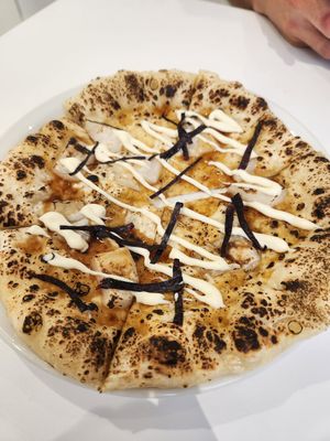 Teriyaki mochi pizza at MIMI - Vegan Sweets & Restaurant in Kyoto