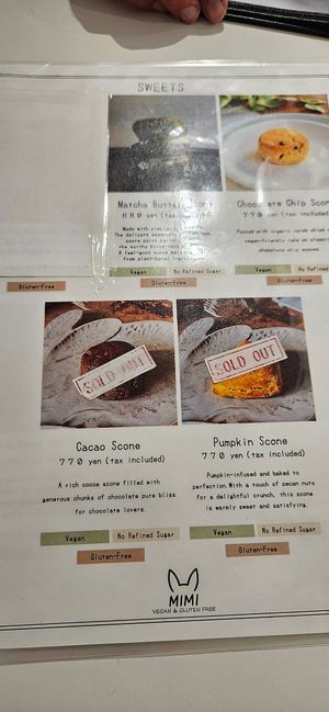  at MIMI - Vegan Sweets & Restaurant in Kyoto