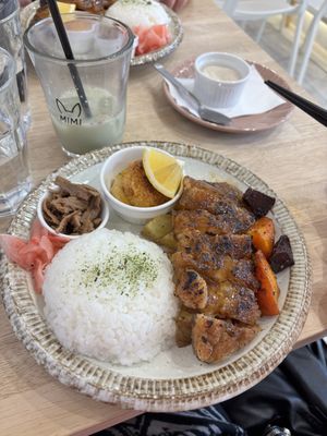 Teriyaki chicken bowl  at MIMI - Vegan Sweets & Restaurant in Kyoto