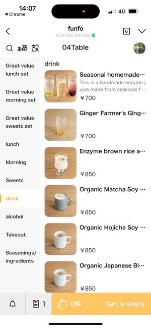   at KOKORO Kitchen in Kyoto